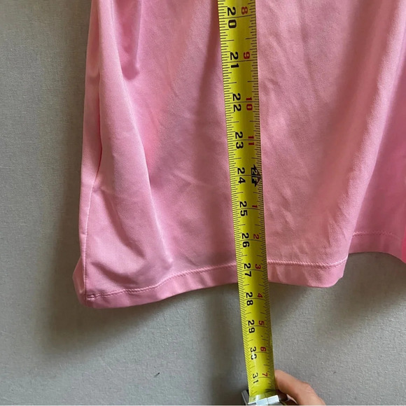 Nike Golf Tour Performance Pink Dri-fit mock neck 1/2 zip short sleeve Sz XL - Picture 8 of 8